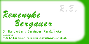 remenyke bergauer business card